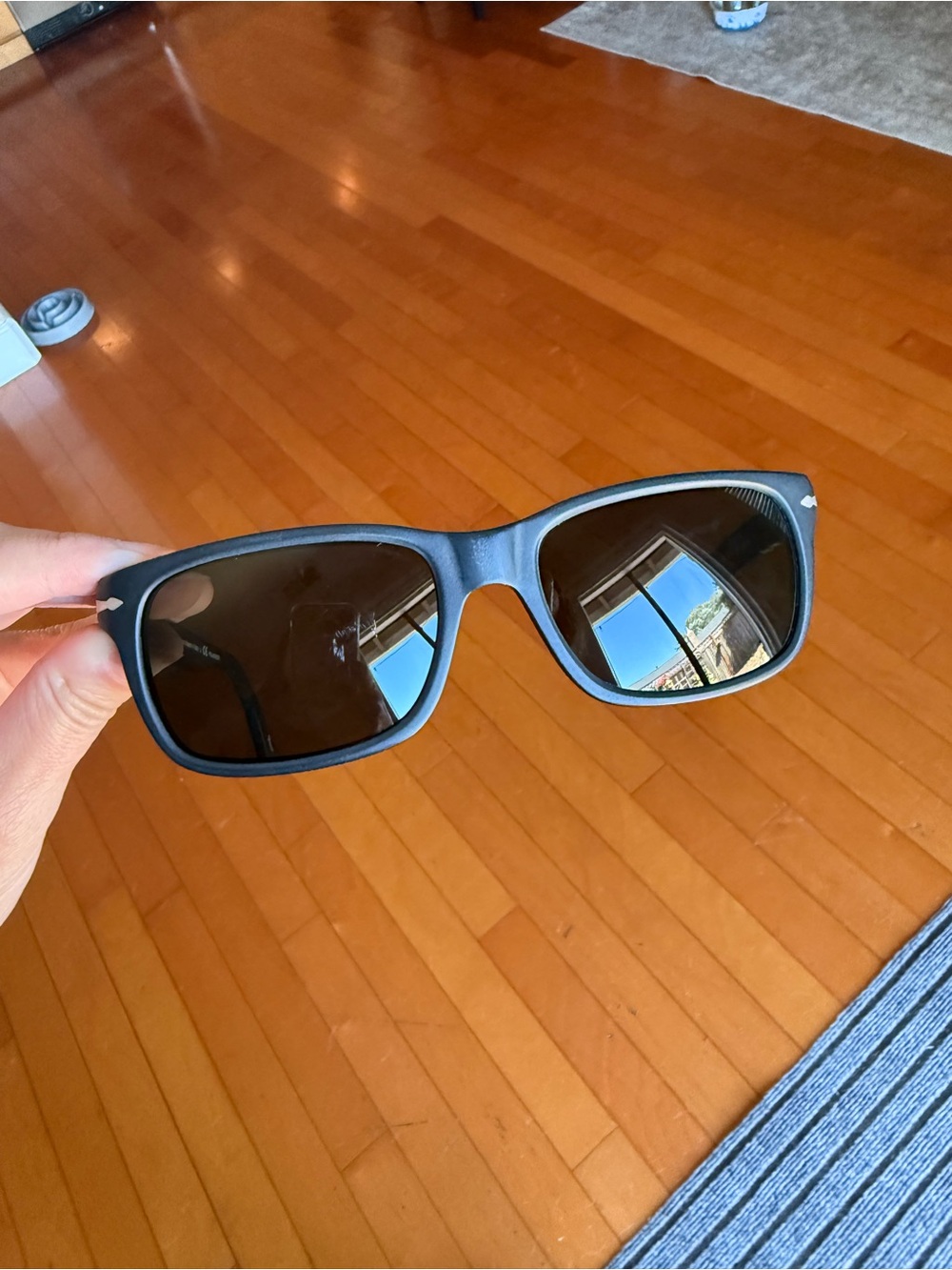 Persol PO3O48S 9000/58 Polarized Sunglasses Matte Black 58mm | Men’s